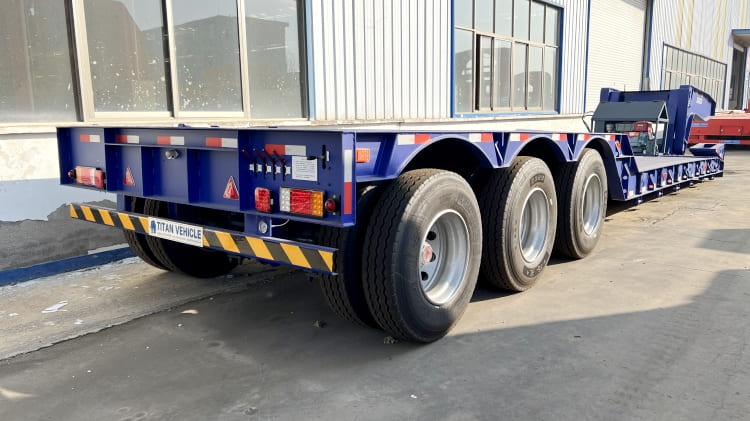 3 Axle 60 Ton Lowboy Trailer for Sale | Removable Gooseneck Lowboy Semi Trailer in Trinidad and Tobago