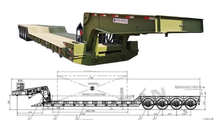 Detachable Gooseneck Lowboy Trailer