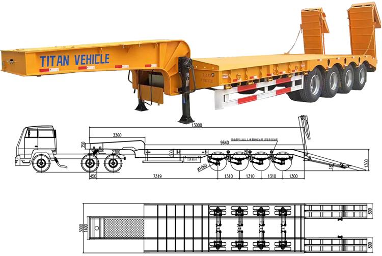 40 feet Low Bed Truck Trailer Manufacturer in Trinidad and Tobago
