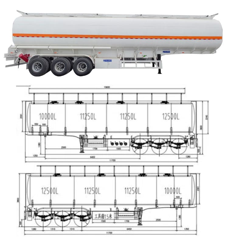 New 45000 Liters Oil Tanker Trailer for Sale in Trinidad and Tobago